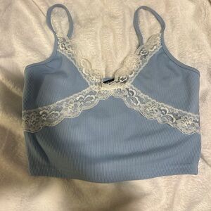 Blue lace tank